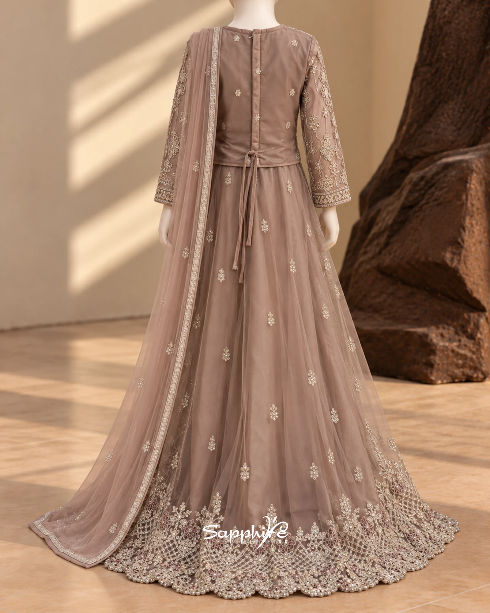 Mauve Amara Sharara Set detail 2