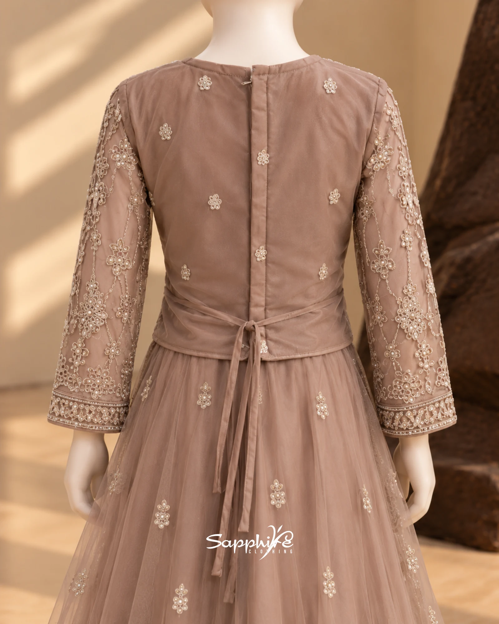 Mauve Amara Sharara Set detail 4