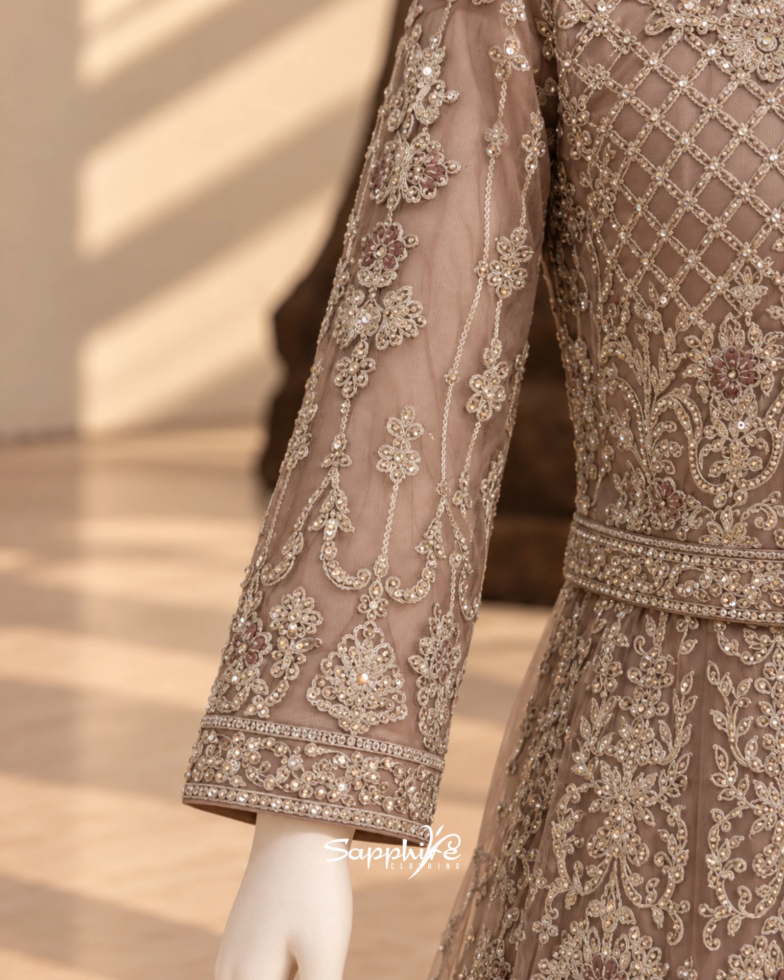 Mauve Amara Sharara Set detail 5