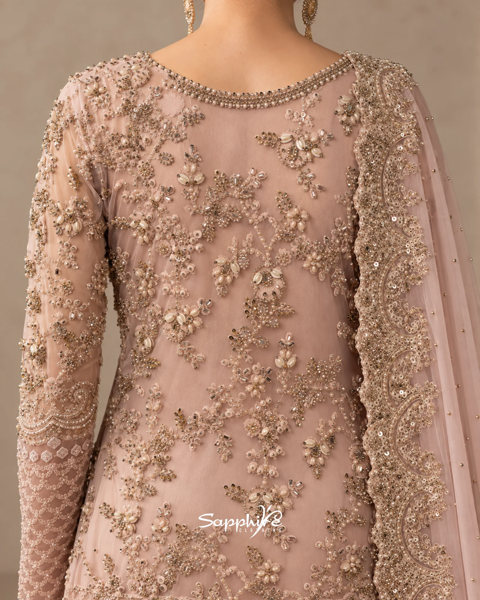 Blush Mehr Embellished Gharara Set detail 5