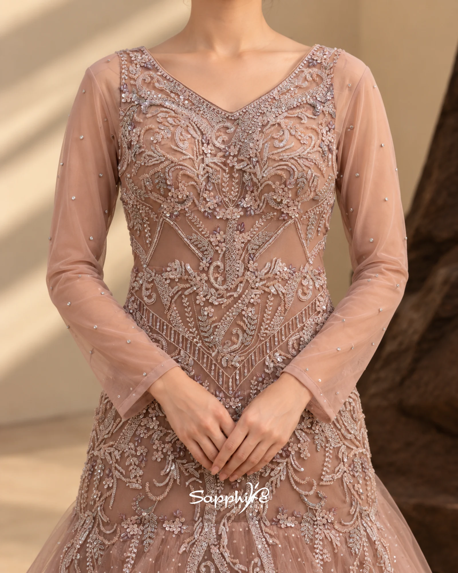 Blush Seraphina Embellished Prom Gown detail 3