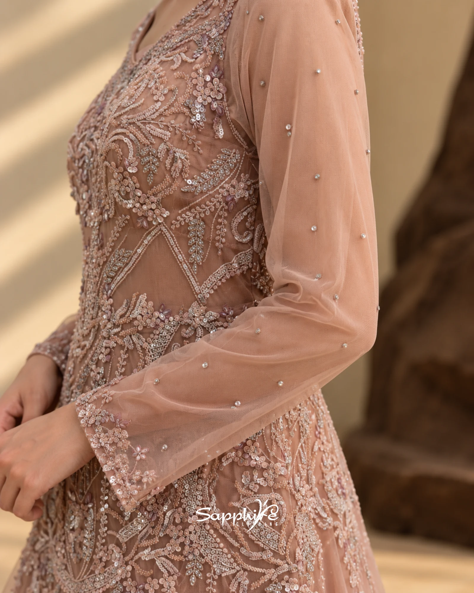 Blush Seraphina Embellished Prom Gown detail 5