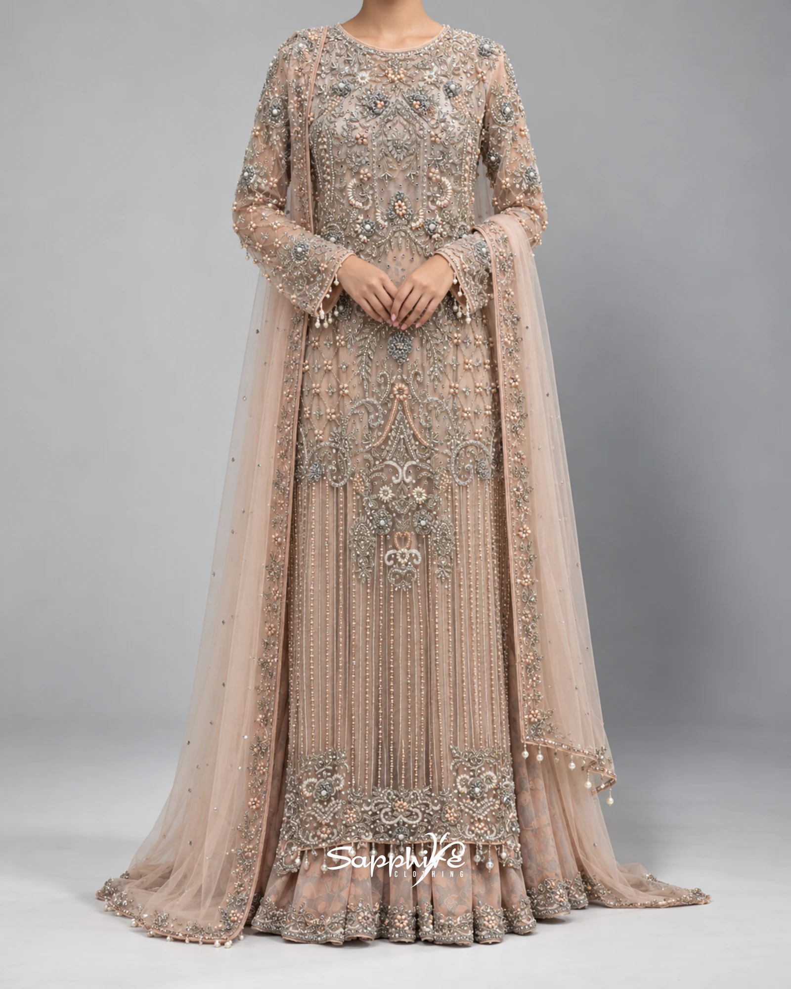 Rose Quartz Heritage Gown Set detail 1