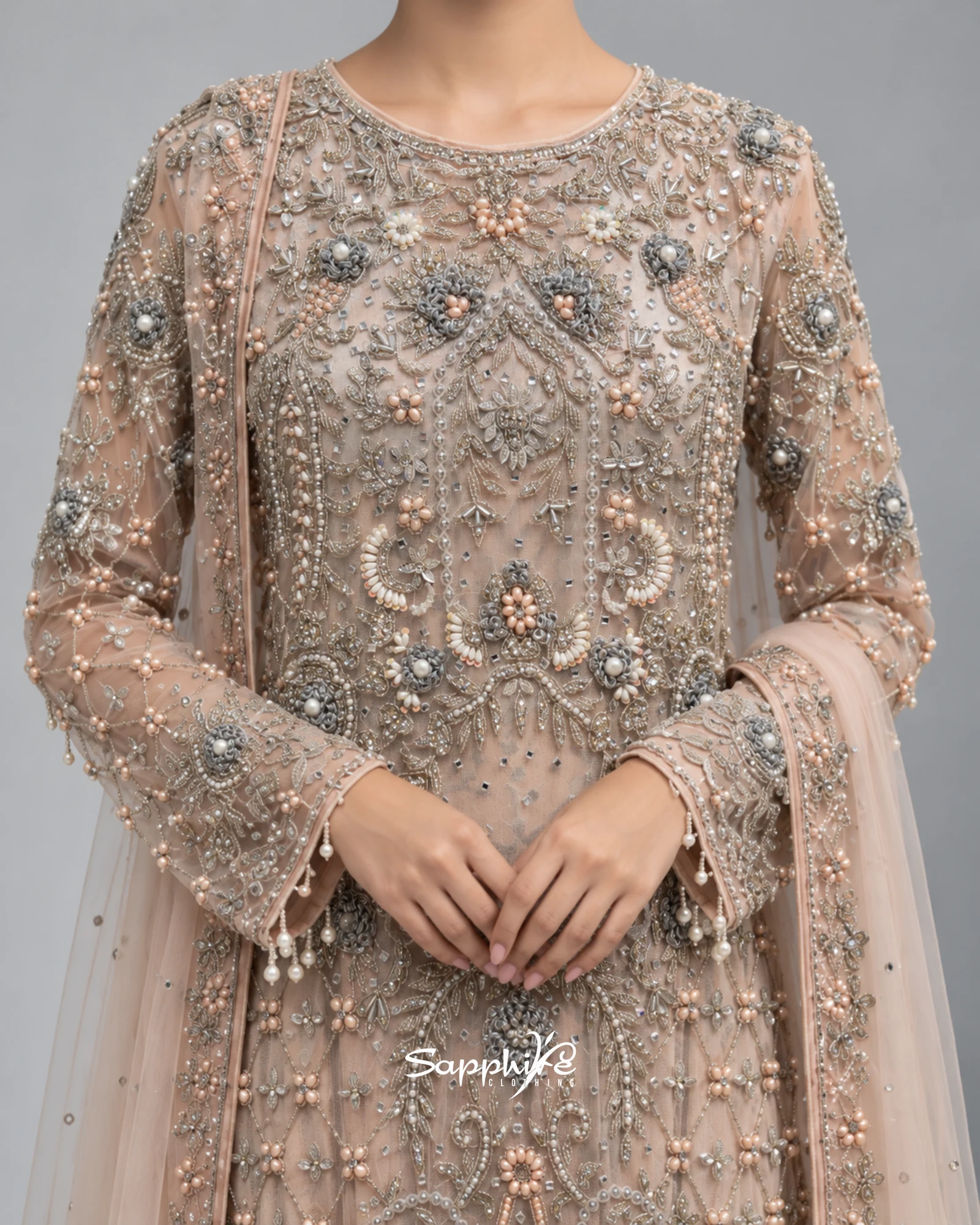 Rose Quartz Heritage Gown Set detail 3
