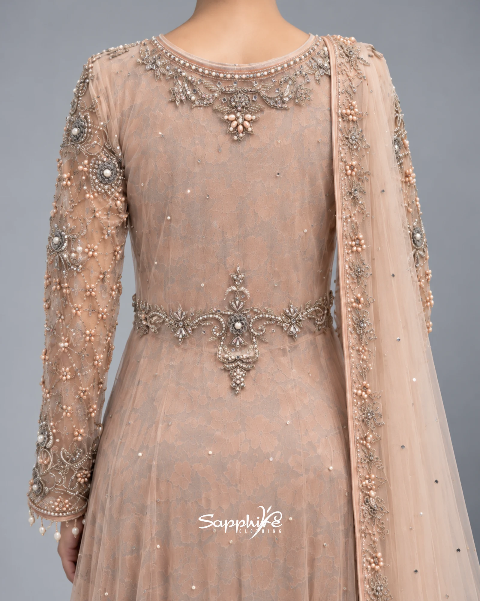 Rose Quartz Heritage Gown Set detail 4