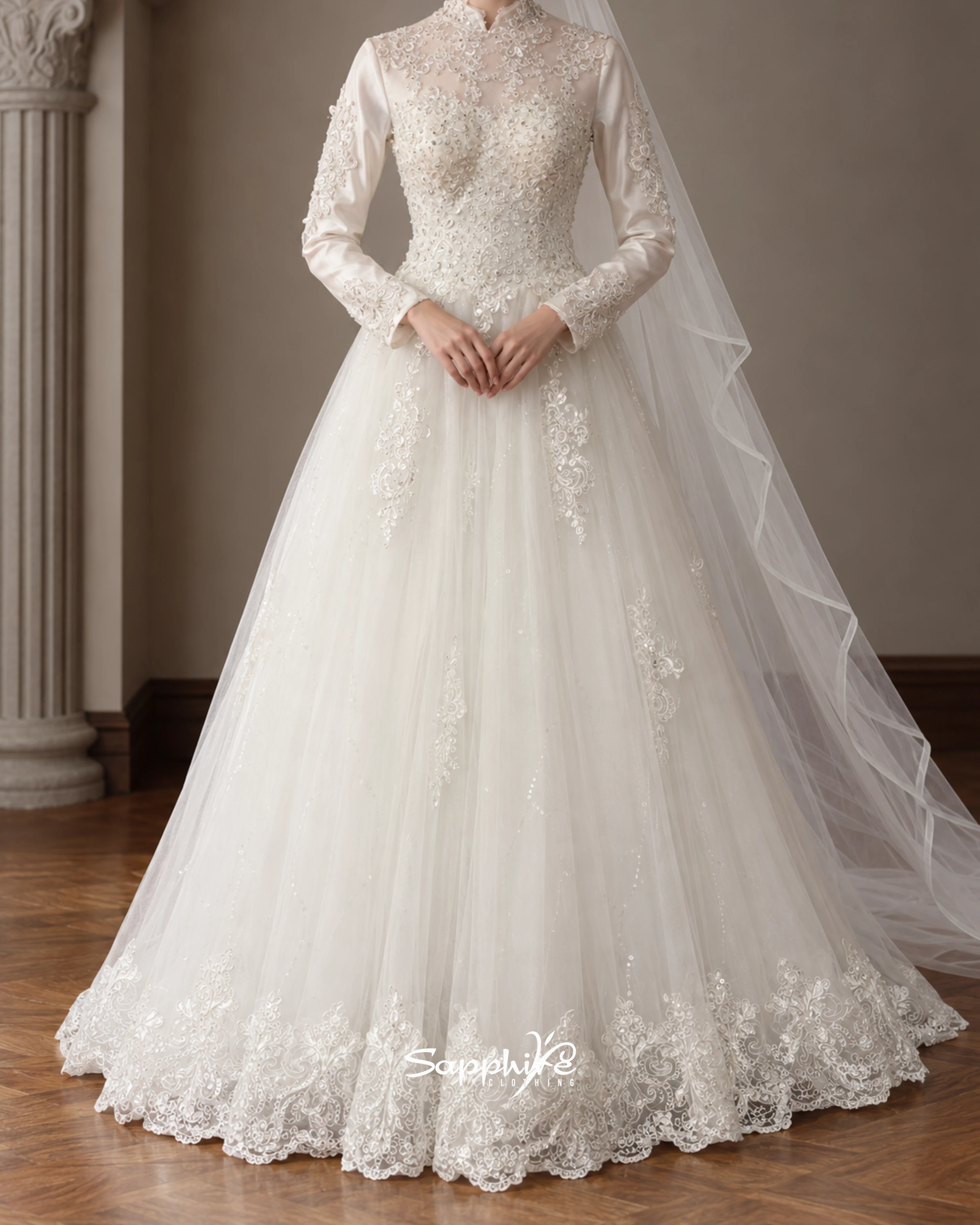 Ivory Celeste Lace Bridal Gown detail 1