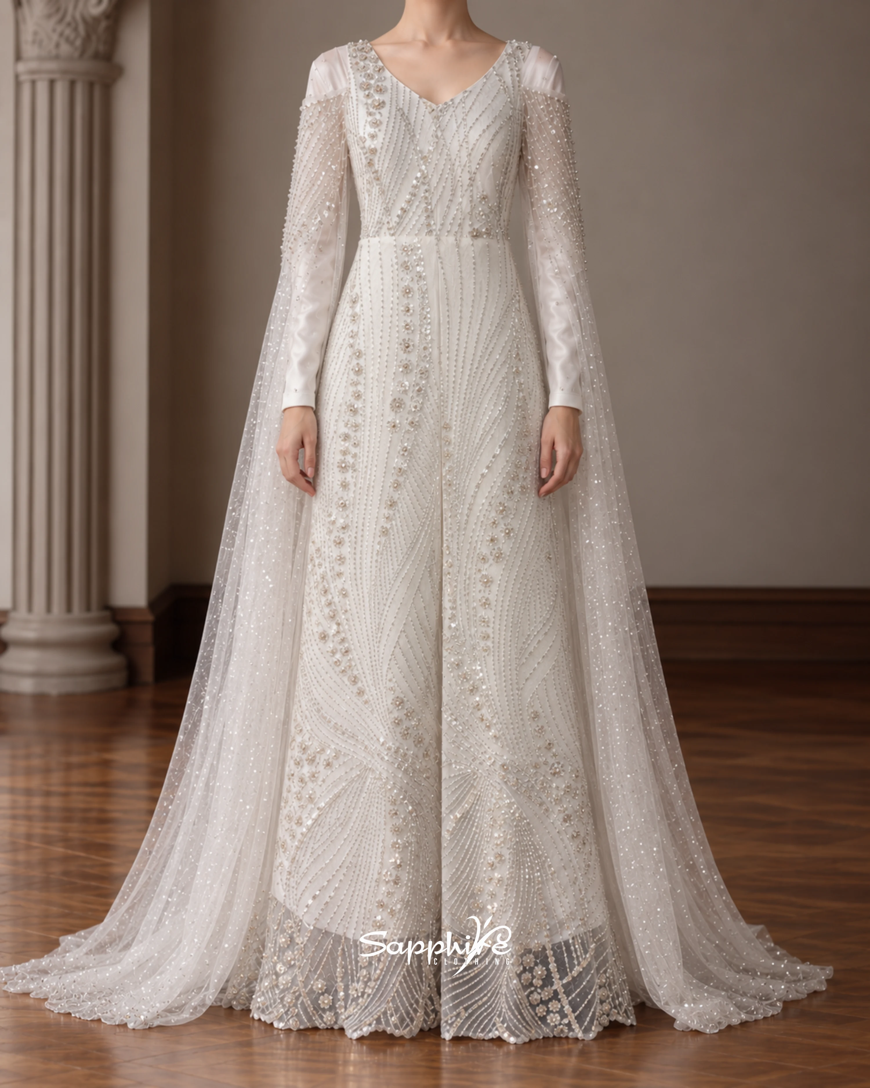 Ivory Lumière Embellished Bridal Gown detail 2