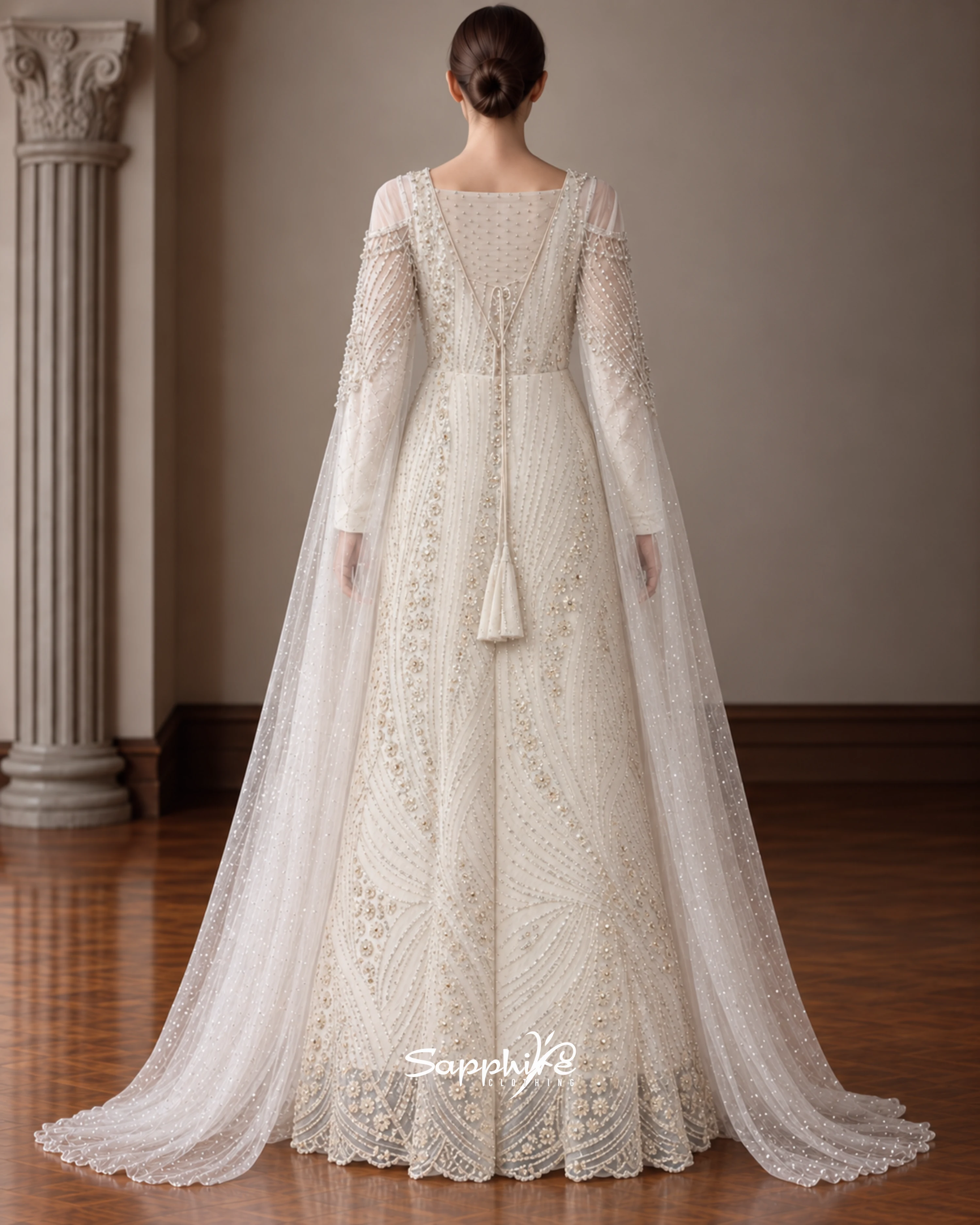 Ivory Lumière Embellished Bridal Gown detail 3