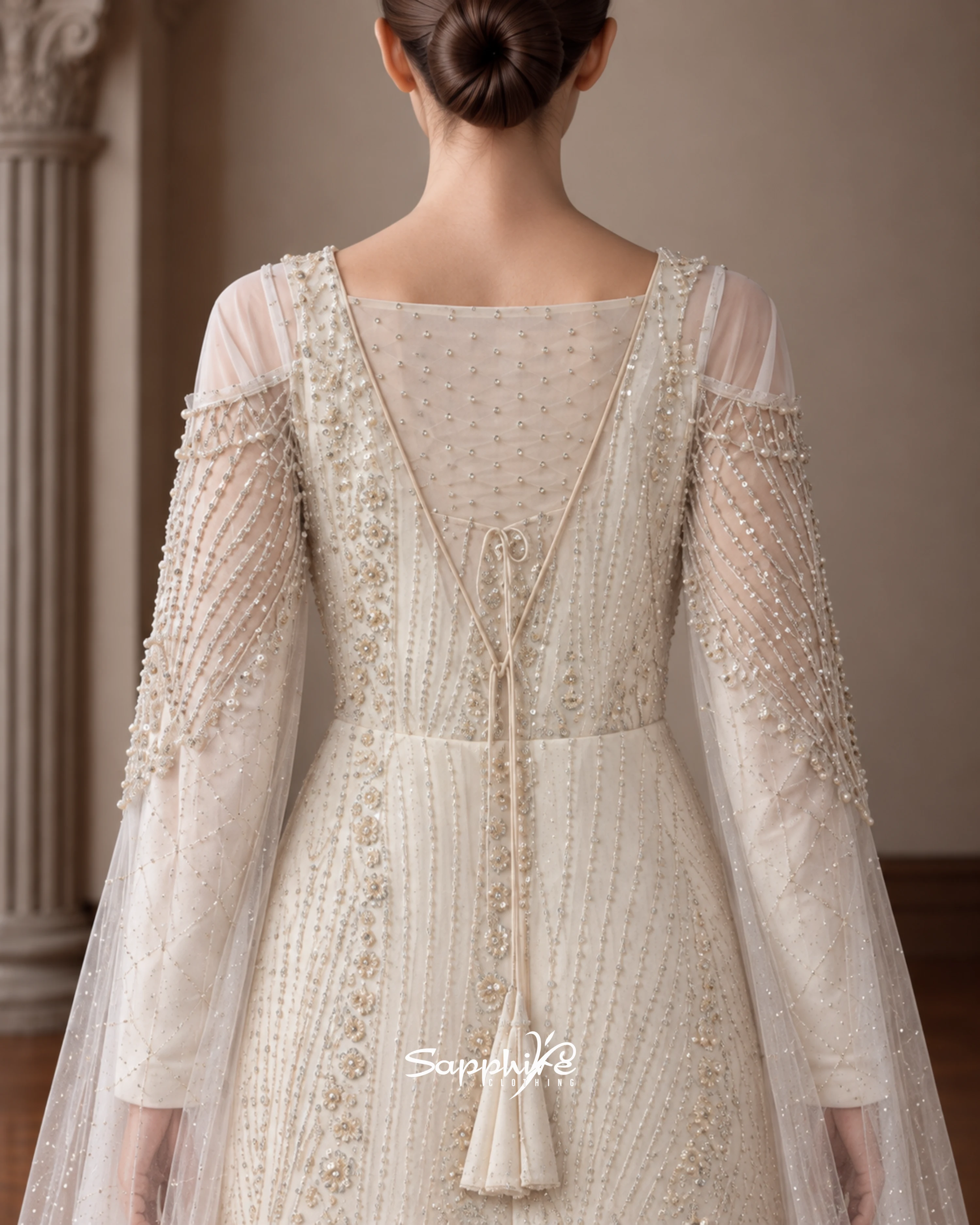Ivory Lumière Embellished Bridal Gown detail 4